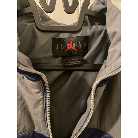 Air Jordan x Clot Chinese New Year Nylon Navy / Gray Zip Up Jacket Size Large - Picture 8 of 9